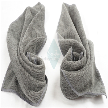 China Custom top microfiber towels Manufactory bulk Bespoke Black Grey Quick Dry Cleaning Cloth Home Wipe Towels Producer for South America Brazil